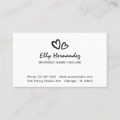 Moderne Schrift Schrift Schrift-Schrift-Herz-Logo  Treuekarte (Rückseite)