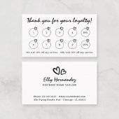 Moderne Schrift Schrift Schrift-Schrift-Herz-Logo  Treuekarte