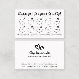 Moderne Schrift Schrift Schrift-Schrift-Herz-Logo  Treuekarte