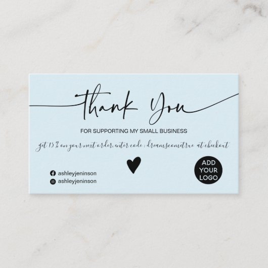 Moderne Schrift schwarz aquamarin blau Reihenfolge Visitenkarte (Vorderseite)