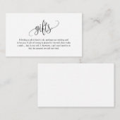 Moderne Schrift, Schwarzer Schriftart, Ein Hinweis Begleitkarte (Vorne/Hinten)