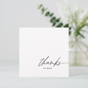 Moderne Schrift Schwarzweiß Danke