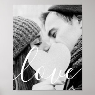 Moderne Schrift Schwarzweiß-Foto Poster
