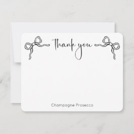 Moderne Schrift Sie bindet das Brautparty des Knot Dankeskarte