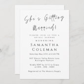 Moderne Schrift Sie wird heiraten Brautparty Einladung (Vorne/Hinten)