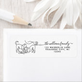 Moderne Schrift spielender Hund Silhouette (Insitu)