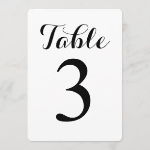 Moderne Schrift Tabelle 3   Tabellennummern Karte