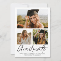 Moderne Schrift Trendy Casual Abschlussfoto-Collag
