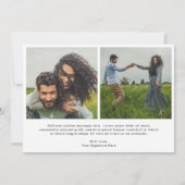 Moderne Schrift-Typografie Foto Elegante Hochzeit Save The Date (Rückseite)