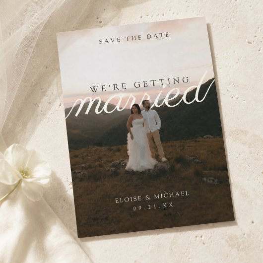 Moderne Schrift-Typografie-Foto  Save The Date