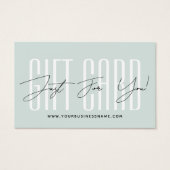 Moderne Schrift-Typografie Geschäft Geschenkkarte (Vorderseite)
