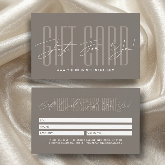Moderne Schrift-Typografie Geschäft Geschenkkarte