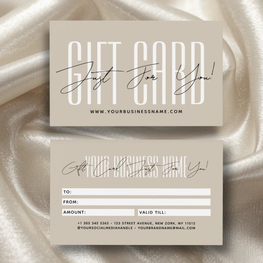 Moderne Schrift-Typografie Geschäft Geschenkkarte