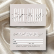Moderne Schrift-Typografie Geschäft Geschenkkarte 