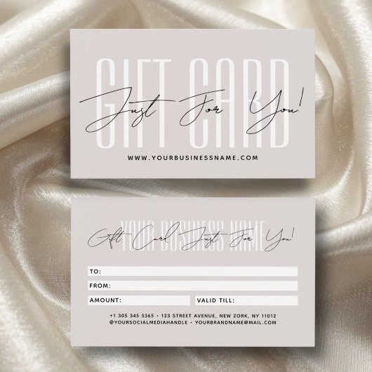 Moderne Schrift-Typografie Geschäft Geschenkkarte
