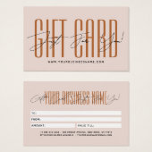 Moderne Schrift-Typografie Geschäft Geschenkkarte (Vorne & Hinten)