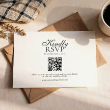 Moderne Schrift-Typografie QR-Code-Hochzeit