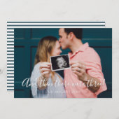 Moderne Schrift und dann gab es drei Schwangerscha Ankündigung (Vorne/Hinten)