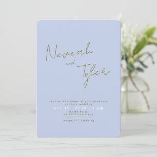 Moderne Schrift und Dove-Hochzeit Einladung