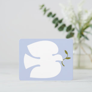 Moderne Schrift und Dove-Hochzeit RSVP Karte