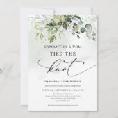 Moderne Schrift verbindet den Knotengrün. Einladung (Vorderseite)