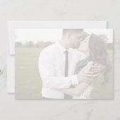 Moderne Schrift | Verblasste horizontale Foto Hoch Einladung (Rückseite)