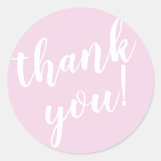 Moderne Schrift Vielen Dank, dass Sie einfach rot Runder Aufkleber (Vorderseite)