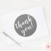 Moderne Schrift Vielen Dank einfach Runder Aufkleber (Umschlag)