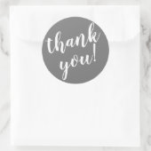 Moderne Schrift Vielen Dank einfach Runder Aufkleber (Tasche)