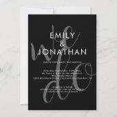 Moderne Schrift We Do Overlay QR Code Hochzeit Sch Einladung (Vorderseite)