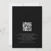 Moderne Schrift We Do Overlay QR Code Hochzeit Sch Einladung (Rückseite)