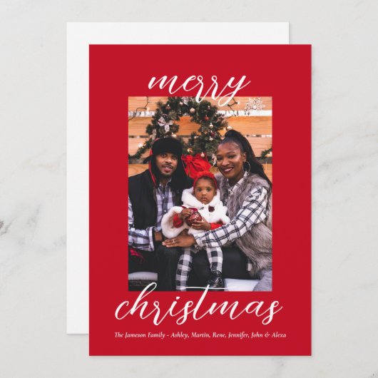 Moderne Schrift Weihnachten Stilvolle Minimalistis (Vorne/Hinten)