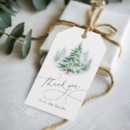Moderne Schrift Weihnachtsbaum Danke Geschenkanhänger