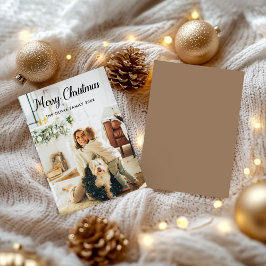 Moderne Schrift Weihnachtsfamilienkarte Urlaubskar Feiertagskarte