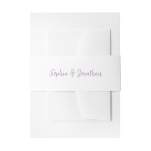 Moderne Schrift White and Lavender Wedding Einladungsbanderole