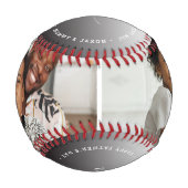 Moderne Schrift 'Wir lieben dich - Papa' 2 Foto-Ge Baseball (Vorderseite)