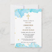 Moderne Schrift zuerst heilige Kommunion Einladung (Vorderseite)