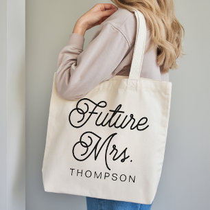 Moderne Schrift Zukunft Mrs Tote Tasche Geschenk f