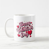 Moderne Schrift zum Valentinstag Text Herzen   Kaffeetasse (Links)