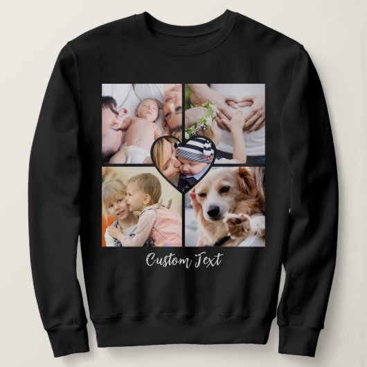 Moderne Schriftart Benutzerdefinierter Text mit Fo Sweatshirt (Design vorne)