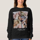 Moderne Schriftart Benutzerdefinierter Text mit Fo Sweatshirt (Vorderseite)
