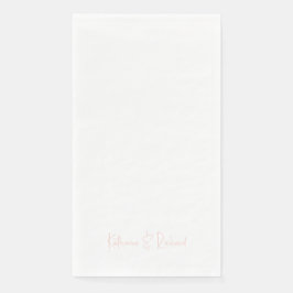 Moderne Schriftart Blush Names Paper Handtücher Serviette