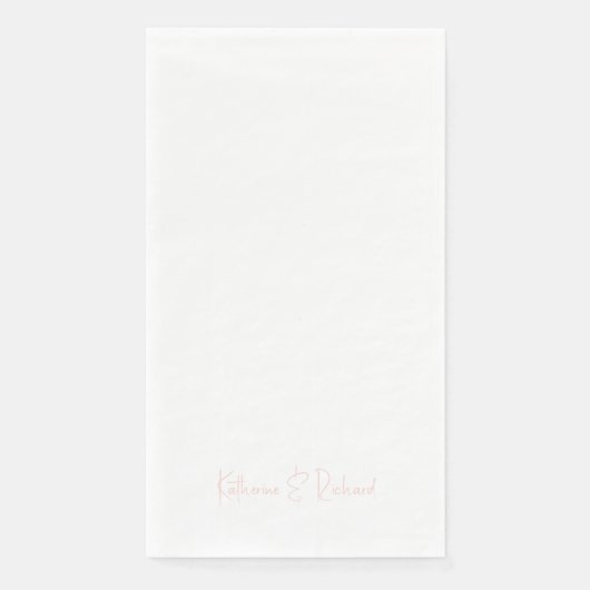 Moderne Schriftart Blush Names Paper Handtücher Serviette (Vorderseite)