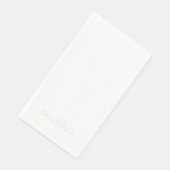 Moderne Schriftart Blush Names Paper Handtücher Serviette (Ecke)