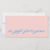 Moderne Schriftart Blush Pink QR-Code-Geschenkguts (Vorderseite)