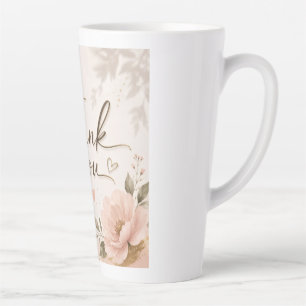 Moderne Schriftart Danke Rosa Herzen Zweifarbiges  Milchtasse