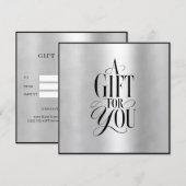 Moderne Schriftart Geschäft Geschenkgutschein (Vorne/Hinten)