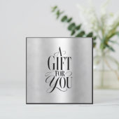 Moderne Schriftart Geschäft Geschenkgutschein (Stehend Vorderseite)