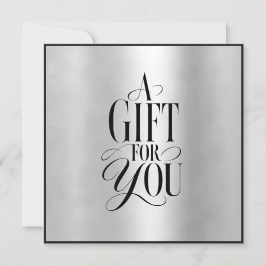 Moderne Schriftart Geschäft Geschenkgutschein (Vorderseite)