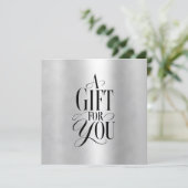 Moderne Schriftart Geschäft Geschenkgutschein (Stehend Vorderseite)